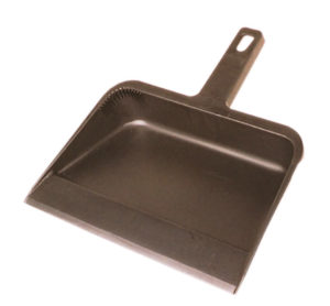 12" BLACK PLASTIC DUST PAN (12/case) - G7204